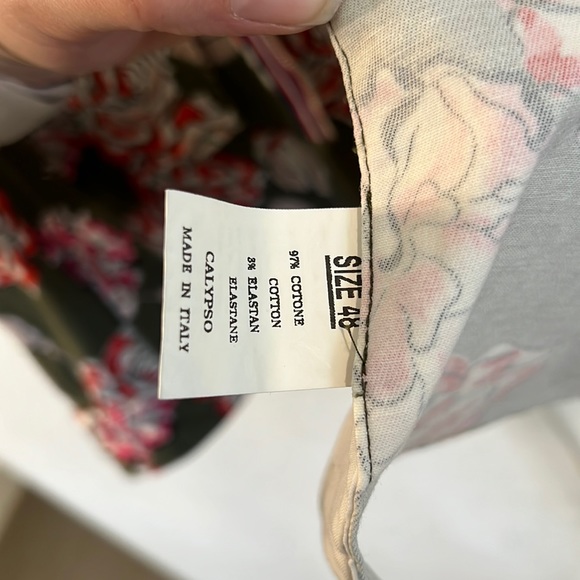 Designer The Editor Italy Military Green Floral “Calypso” Jacket in Medium - Picture 6 of 9